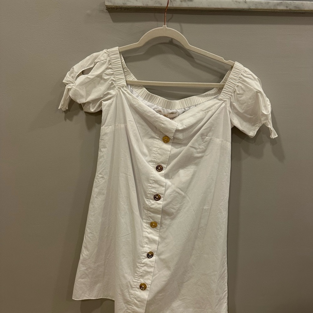 Chic White Button-Down Dress